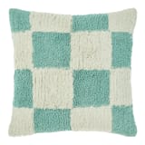 Linen House Blake Scatter Cushion with Duck Feather Inner, 50cm x 50cm - Turquoise Check