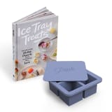 W & P XL Ice Tray and Ice Tray Treats Recipe Book Gift Set - Blue