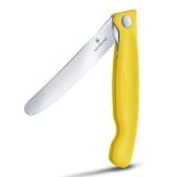 Victorinox Swiss Classic Round Foldable Serrated Paring Knife, 11cm - Yellow