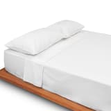 Thread Office White Percale Weave Flat Sheet, 400 Thread Count - King 