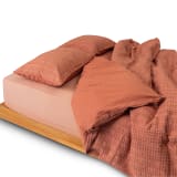 Thread Office Clay Cotton Waffle Duvet Cover Set - Queen 