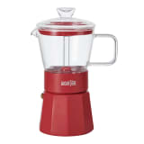 La Cafetiere Verona Glass Espresso Maker, 6-Cup - Red