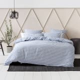 Linen House Charlie Denim Duvet Cover Set - Queen 