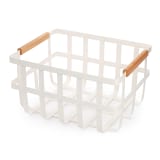 Trendz Of Today Dual Handle Metal Basket - White 