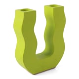 Alkaline Wavy U-Shaped Candlestick Holder - Cyber Lime 