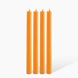 Okra Candle Traditional Dinner Candles, Set of 4 - Orange