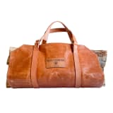 Pieter De Jager Leather Log Carrier - Tan 