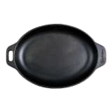 Victoria Enamelled Oval Serving Cast Iron Griddle - Medium 