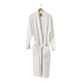 Linen House White Keaton Waffle Bathrobe - Medium 