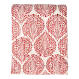 India Ink Red Jaipur Spade Kantha Stitched Throw - Single 