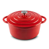 Sagenwolf Enamelled Cast Iron Casserole Pot, 28cm - Gloss Red