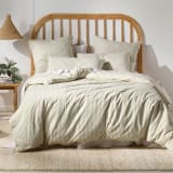 Linen House Pebble Yarn-Dyed Stripe Duvet Cover Set - Queen 