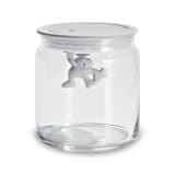 Alessi Gianni Glass Jar with White Lid - 0.7 Litre 