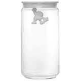 Alessi Gianni Glass Jar with White Lid - 1.4 Litre 