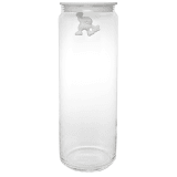 Alessi Gianni Glass Jar with White Lid - 2 Litre 