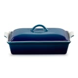 Le Creuset Stoneware Heritage Rectangular Baking Dish with Lid, 33cm - Agave