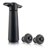 Vacu Vin Wine Saver and Stopper Kit, Set of 3 - Black