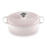 Le Creuset Signature 4.7 Litre Oval Cast Iron Casserole, 29cm - Shell Pink