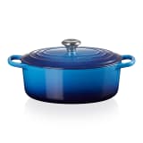 Le Creuset Signature 4.7 Litre Oval Cast Iron Casserole, 29cm - Azure