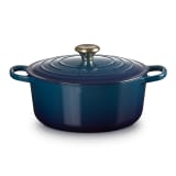 Le Creuset Signature 5.3 Litre Round Cast Iron Casserole, 26cm - Agave