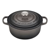 Le Creuset Signature 5.3 Litre Round Cast Iron Casserole, 26cm - Flint 