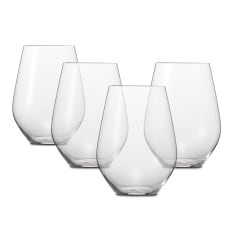 Spiegelau Lead-Free Crystal Authentis Casual Stemless Bordeaux Wine Glasses, Set of 4