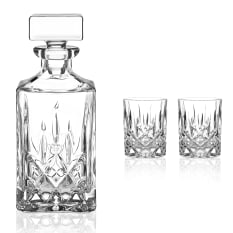 Nachtmann Lead-Free Crystal Noblesse Decanter & Whiskey Glasses, Set of 3