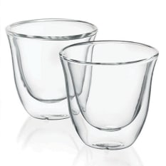 DeLonghi Double Walled Thermo Espresso Glasses, Set of 2