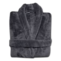 Club Classique Charcoal Unisex Fleece Bathrobe