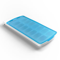 OXO Good Grips Blue Silicone Large Ice Cube Tray with Plastic Cover and  Frame 11154200