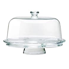 Borgonovo 6-in-1 Footed Glass Plate with Dome