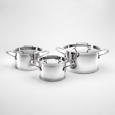 JAN Stainless Steel Pot Set, 3-Piece