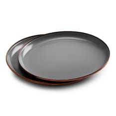 Barebones Enamel Salad Plates, Set of 2