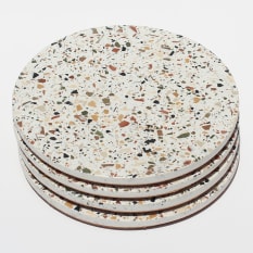 Alkaline Terrazzo Coasters, Set of 4