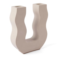 Alkaline Wavy U-Shaped Candlestick Holder