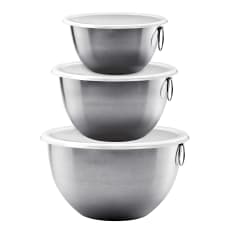 Tovolo Stainless Steel Mixing Bowls with Tight Seal Lids, Set of 3
