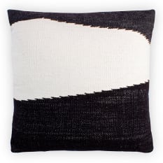 Thread Office Monochrome Wave Woven Scatter Cushion with Feather Blend Inner, 50cm x 50cm
