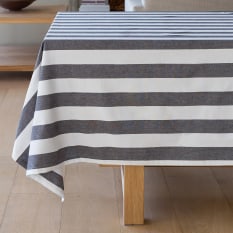 Linen House Revana Black Stripe Tablecloth