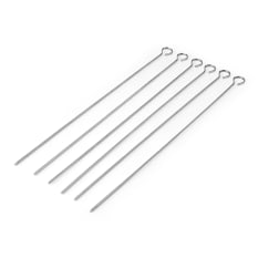 MasterClass Stainless Steel Flat-Sided Skewers, Set of 6