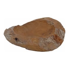 H & S Collection Rustic Teak Wood Bowl, 30cm
