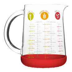 Pebbly Glass Measuring Jug with Silicone Base, 1L