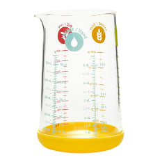 Pebbly Glass Measuring Jug with Silicone Base, 500ml