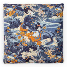 Hertex HAUS Maiko East Sea Scatter Cushion with Duck Feather Inner, 60cm x 60cm