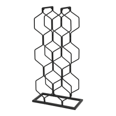 H & S Collection Black Metal Wine Rack
