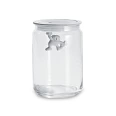 Alessi Gianni Glass Jar with White Lid