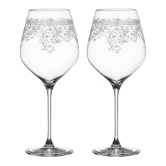 Spiegelau Crystal Arabesque Burgundy Glasses, Set of 2