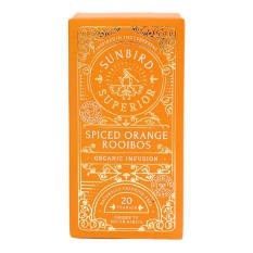 Sunbird Rooibos Organic Spiced Orange Rooibos Tea Bags, Pack of 20