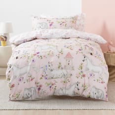 Linen House Unicorn Blossom Duvet Cover Set