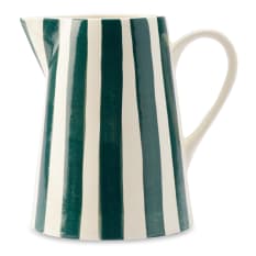 Humble & Mash Green Striped Ceramic Jug, 1.5L