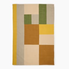 Thread Office Abstract Blocks Cotton Rug, 160cm x 230cm